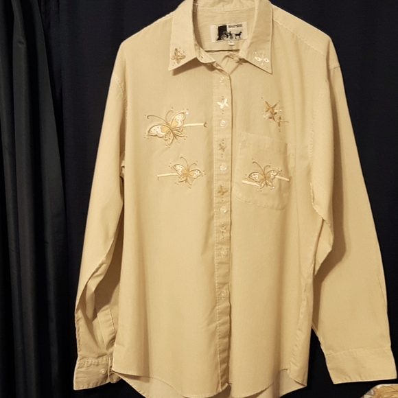 Gold Sparkle Blouse - Picture 1 of 2